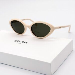 NEW CELINE CL40264U 25N WOMEN IVORY KHAKI SUNGLASSES CELINE